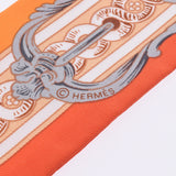 Hermes Hermes BRIDE DE COUR Twilley Orange Women's Silk 100% Scarf New Silgrin