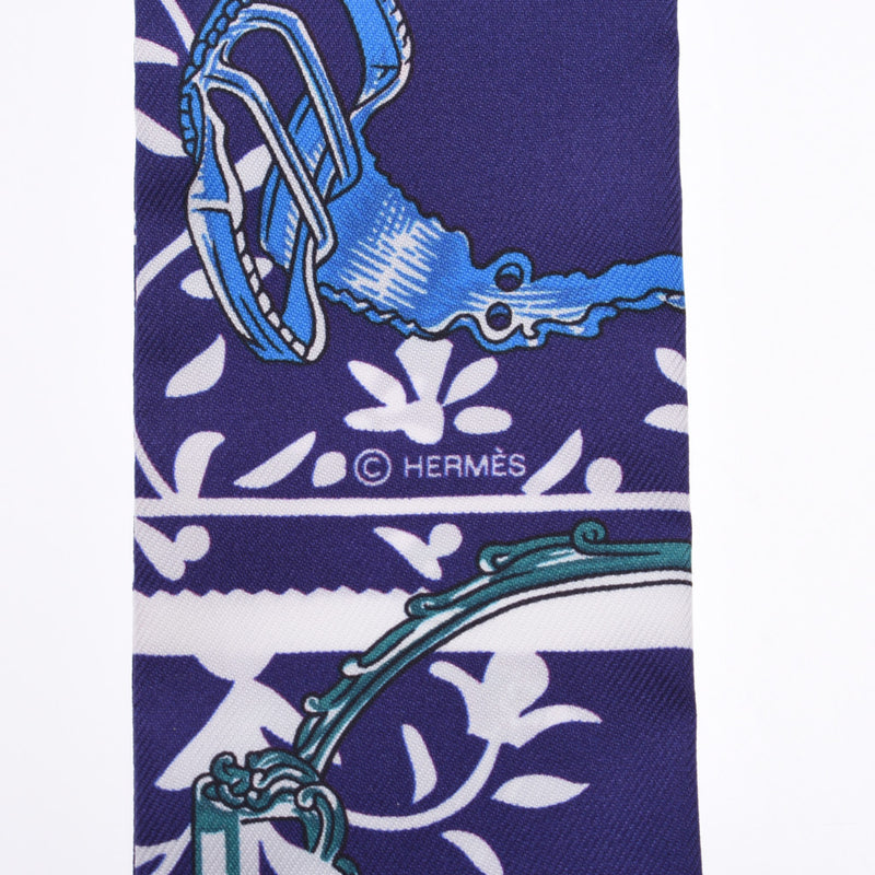 Hermes Hermes Etriers Remix / 鐙 / Remix Twilley Blue / Rose Women Silk 100% Scarf New Sinkjo