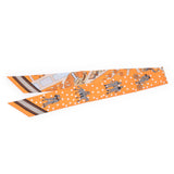 HERMES Hermes Les Nouveaux Amoureux de Paris New Parisian Lovers Twiry Orange Ladies Silk 100% Scarf New Ginzo