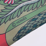 Hermes Hermes Exposition Universelle / National Exposition Twilley Green / Pink Ladies Silk 100% Scarf New Sinkjo