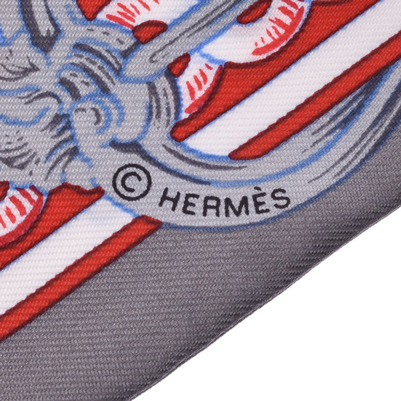 Hermes Hermes Twilee Bride de Cour / Brids De Cool Gray / Yellow Women Silk 100% Scarf New Sinkjo