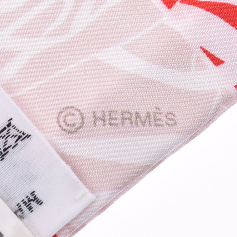 HERMES Hermes Twirie Jungle Love Rainbow/Jungle Love Rainbow Red/White Ladies Silk 100% Scarf New Ginzo