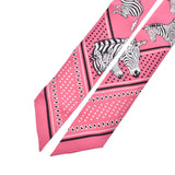 Hermes Hermes Twilee Les Zebres / Zebra Pink Women's Silk 100% Scarf New Sinkjo