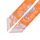 HERMES Hermes Twirie Etriers Remix/鐙 Remix Orange Ladies Silk 100% Scarf New Ginzo