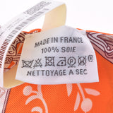 HERMES Hermes Twirie Etriers Remix/鐙 Remix Orange Ladies Silk 100% Scarf New Ginzo