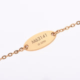 LOUIS VUITTON Louis Vuitton Nanogram Necklace Name Tag Motif Gold/Silver M63141 Unisex Necklace A Rank Used Ginzo