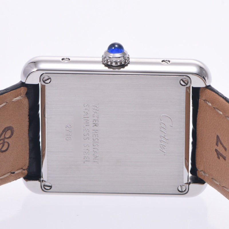 Cartier Cartier Tank Solo Sm WSTA0030 Women SS / Leather Watch Quartz Silver Table A-Rank Used Silgrin
