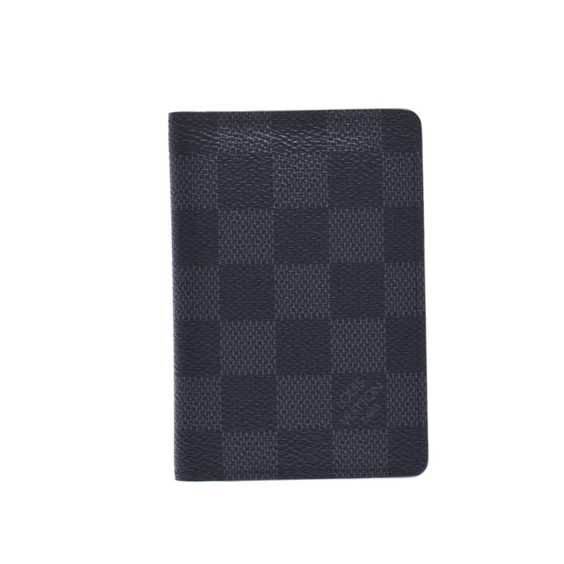 Louis Vuitton Louis Vuitton Damier Amphini Organizer Dupsh Black / Gray N60256 Men's Dumier Graphit Cambas Card Case A Rank Used Silgrin