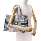 Christian Dior Christian Dior Book Tote Small Navy / White Unisex Canvas Tote Bag B Rank Used Silgrin