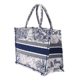 Christian Dior Christian Dior Book Tote Small Navy / White UniSEX Canvas Tote Bag等级使用Silgrin