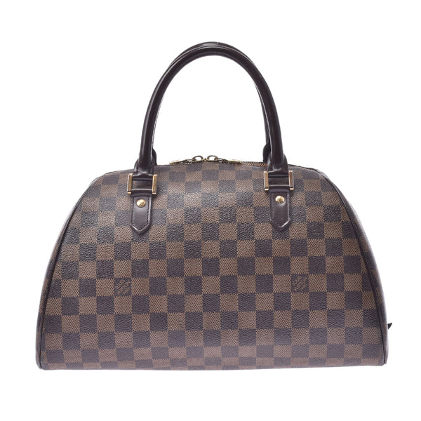 LOUIS VUITTON ルイヴィトン ダミエ リベラ MM ブラウン N41434 レディース ダミエキャンバス ハンドバッグ Aランク 中古 銀蔵