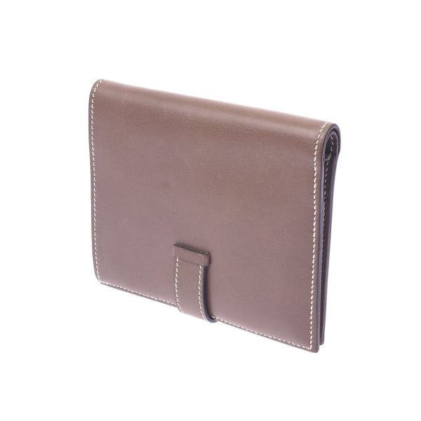 Hermes Baan compact OP toe silver hardware L / S (Unisex vault) Wallet