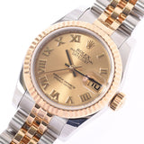 ROLEX Rolex Datejust 179173 Ladies YG/SS watch automatic winding champagne dial A rank used Ginzo