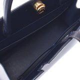 Hermes Hermes Darvi MM Navy Gold Bracket □ E-engraving (around 2001) Ladies BOX Curf Handbags AB Rank Used Sinkjo