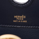 Hermes Hermes Darvi MM Navy Gold Bracket □ E-engraving (around 2001) Ladies BOX Curf Handbags AB Rank Used Sinkjo