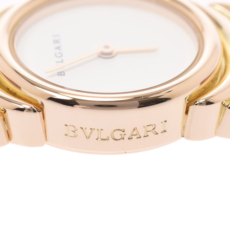 BVLGARI ブルガリ パレンテシ BJ01 レディース YG/革 腕時計 クオーツ 白文字盤 Aランク 中古 銀蔵