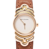 BVLGARI ブルガリ パレンテシ BJ01 レディース YG/革 腕時計 クオーツ 白文字盤 Aランク 中古 銀蔵