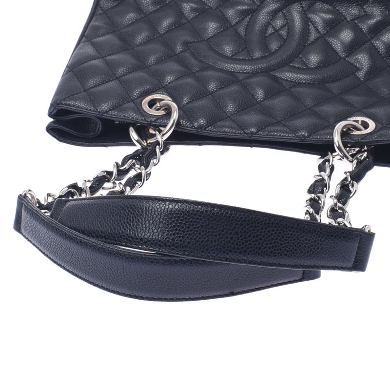 Chanel Chanel Matrasse Chain Tote Black Silver Fixtures Ladies Caviar Skin Tote Bag B Rank Used Sinkjo