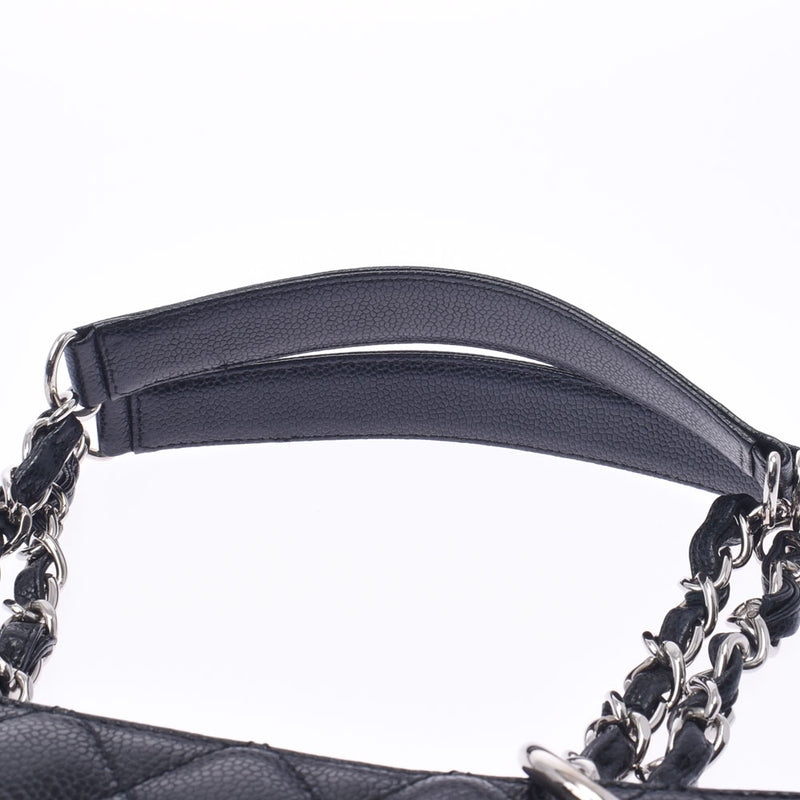 Chanel Chanel Matrasse Chain Tote Black Silver Fixtures Ladies Caviar Skin Tote Bag B Rank Used Sinkjo