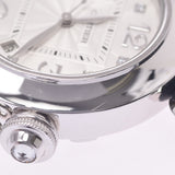 Cartier Cartier Pasha 32 8P Diamond Back Sue Boys WG / Leather Watch Automatic Wound White Diagram AB Rank Used Silgrin