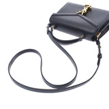 Yves Saint Laurent Ivsane Laurent Cassandra Top Handle Mini 2way Black Gold Bracket Women's Curf Handbags A-Rank Used Sinkjo