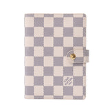 LOUIS VUITTON Louis Vuitton Damier Azur Agenda PM White R20706 Unisex Dami Air Zulu Canvas Notebook Cover A Rank Used Ginzo
