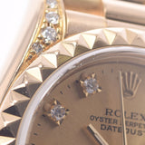 ROLEX ロレックス デイトジャスト 10Pダイヤ 69188 レディース YG 腕時計 自動巻き シャンパン文字盤 Aランク 中古 銀蔵