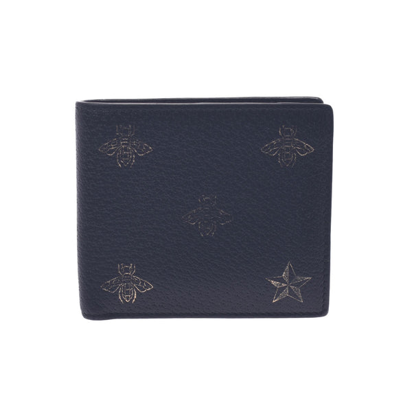 グッチビー 黒 レディース 二つ折り財布 495053 GUCCI 中古 – 銀蔵
