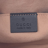 Gucci Gucci gg Mermont链肩包小黑色金支架447632女式凝乳肩袋A级使用水池