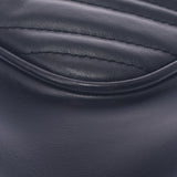 Gucci Gucci gg Mermont链肩包小黑色金支架447632女式凝乳肩袋A级使用水池