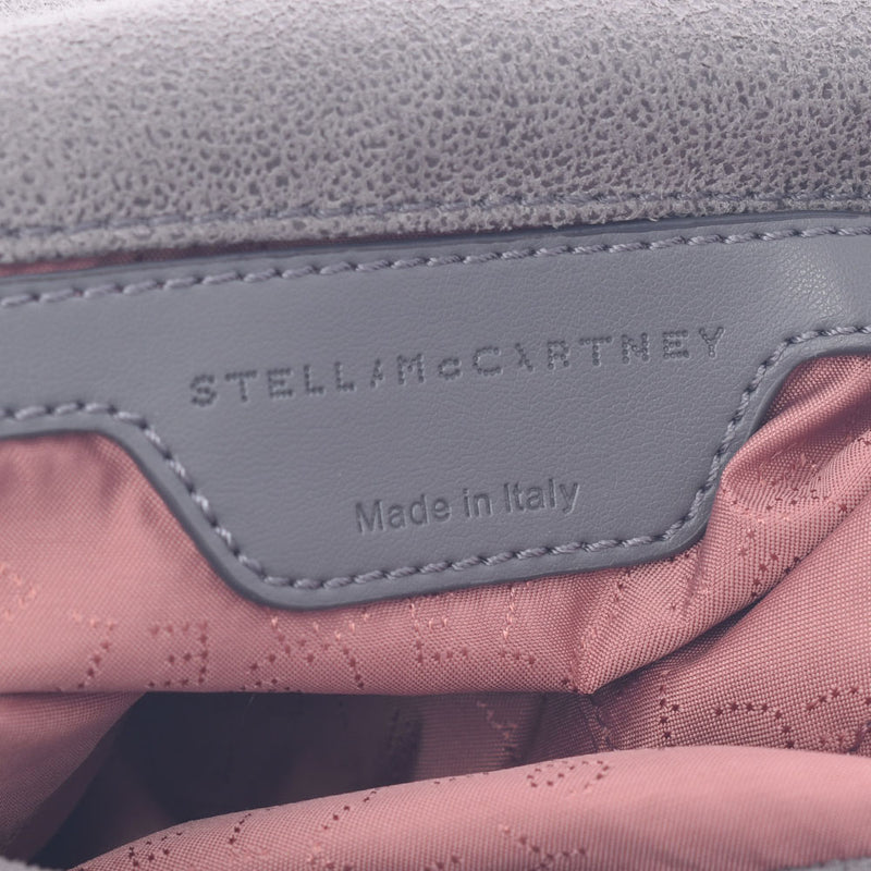 STELLA MCCARTNEY Stella McCartney Farabela Mini Mini Chain Tote Gray Silver Bracket Women's Faux Leather 2WAY Bag A Rank Used Silgrin