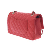 CHANEL Chanel Matrasse Chain Shoulder Double Flap Vermilion Gold Fittings Ladies Caviar Skin Shoulder Bag AB Rank Used Ginzo
