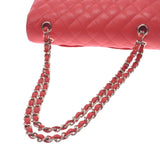 CHANEL Chanel Matrasse Chain Shoulder Double Flap Vermilion Gold Fittings Ladies Caviar Skin Shoulder Bag AB Rank Used Ginzo