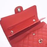 CHANEL Chanel Matrasse Chain Shoulder Double Flap Vermilion Gold Fittings Ladies Caviar Skin Shoulder Bag AB Rank Used Ginzo