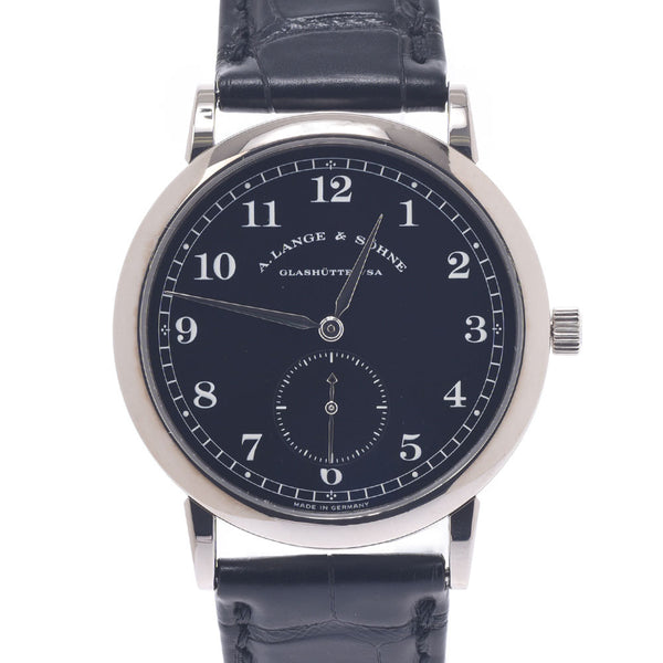 A. LANGE & SOHNE Language & Zone 1815.206.029 Men's WG / Leather Watch Hand-rolled Black Table A-Rank Used Silgrin