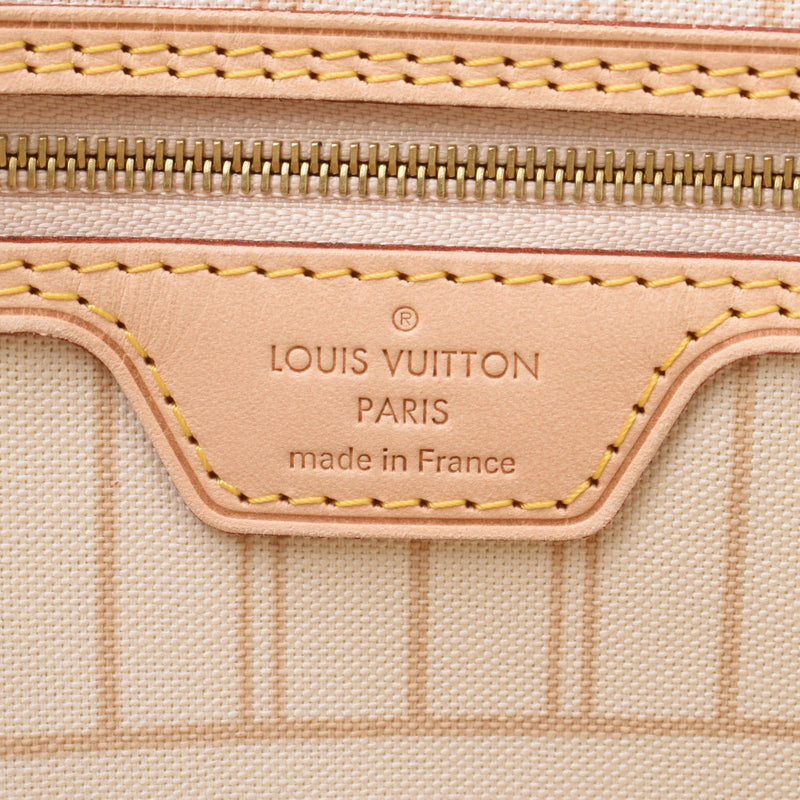 [母亲节推荐] Louis Vuitton Louis Vuitton Damier Azur从未满全MM White N41361 Tote Bag New Sanko
