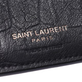 Saint Laurent Sun Laurent Compact钱包黑色529875男女皆宜的皮革两折钱包一排排名使用水池