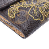 Louis Vuitton Louis Vuitton Monogram Dantell Ludlow Purses Brown / Gold M95391 Women's Coin Case AB Rank Used Silgrin