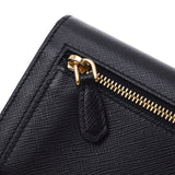 PRADA Prada Fastener Long Wallet Black 1MH132 Ladies Safiano Long Purse New Sanko