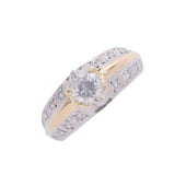 [Summer Selection Recommended] Other Diamond 0.545 / 0.20ct F-I1-GD # 7 7 Ladies K18 / PT900 Ring / Ring A-Rank Used Silgrin