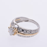 [Summer Selection Recommended] Other Diamond 0.545 / 0.20ct F-I1-GD # 7 7 Ladies K18 / PT900 Ring / Ring A-Rank Used Silgrin