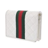 GUCCI Gucci Sherry Line Double G White 536453 Women's Curf Two-fold Wallet A-Rank Used Sinkjo