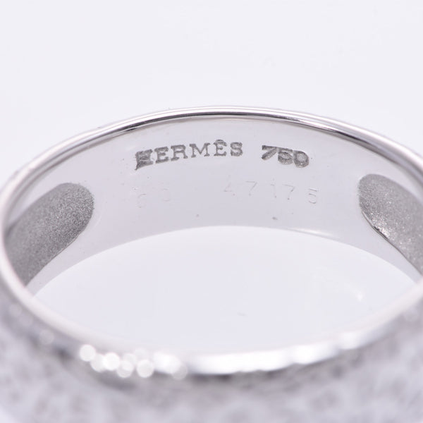 [Sinkyo Summer Selection] Hermes Hermes Tubo Wave # 60 19.5 Unisex K18WG Ring, Ring A-Rank Used Silgrin