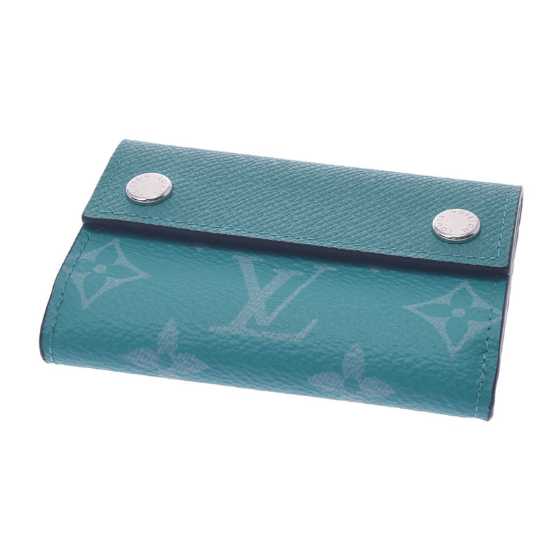 Louis Vuitton Discovery Compact Wallet Monogram Pacific Taiga Blue