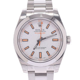 [Cash special price] ROLEX Rolex Milgaus Dett Stock 116400 Men's SS Watch Automatic Wound White Figure Unused Silgrin