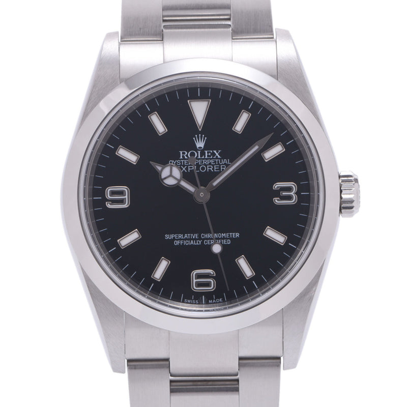 ROLEX Rolex Explorer 1 114270 men's SS watch self-winding watch lindera board A rank used silver storehouse