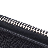 Saint Laurent Sun Laurent Black Silver Bracket Unisex Leather Clutch Bag A Rank Used Silgrin