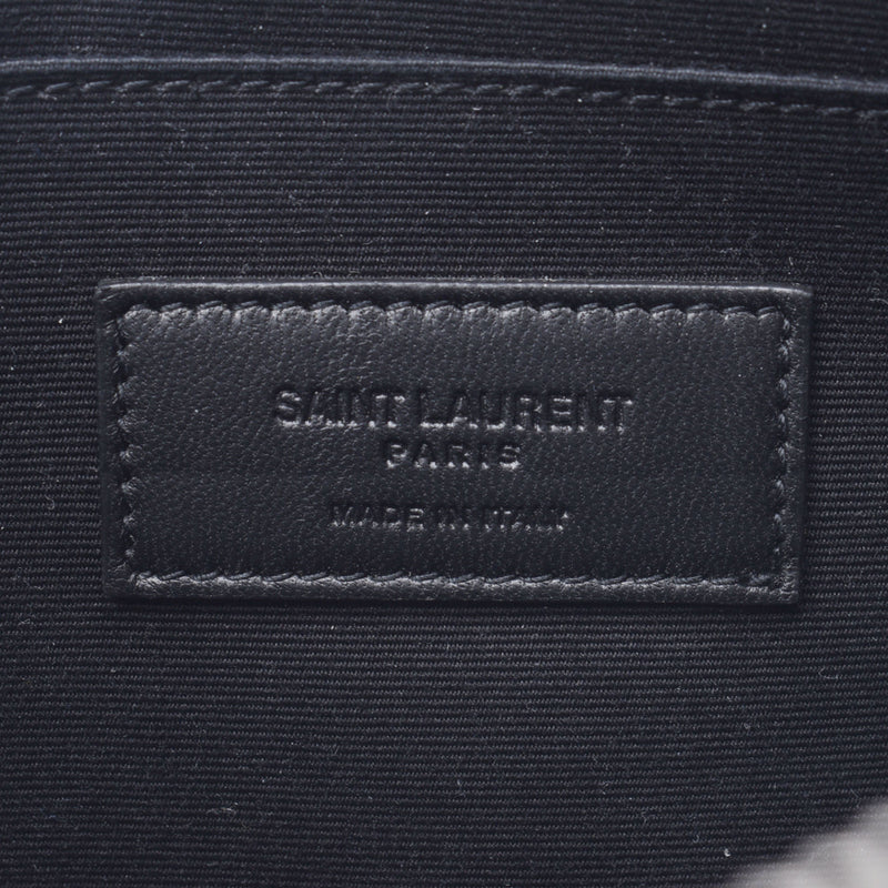 圣劳伦特阳光Laurent黑色银色支架男女皆宜的皮革离合器袋排名用来了Silgrin