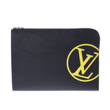 Louis Vuitton Louis Vuitton Epipochet Jules GM LV圈Noir M68198男式EpiSiSer离合器袋A-Rank使用Silgrin