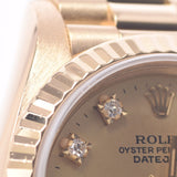 ROLEX Rolex: Dytojast 10P Diamond: 69178G Ladies: YG wristwatch, automatic winding champagne, Class A, used in silver.